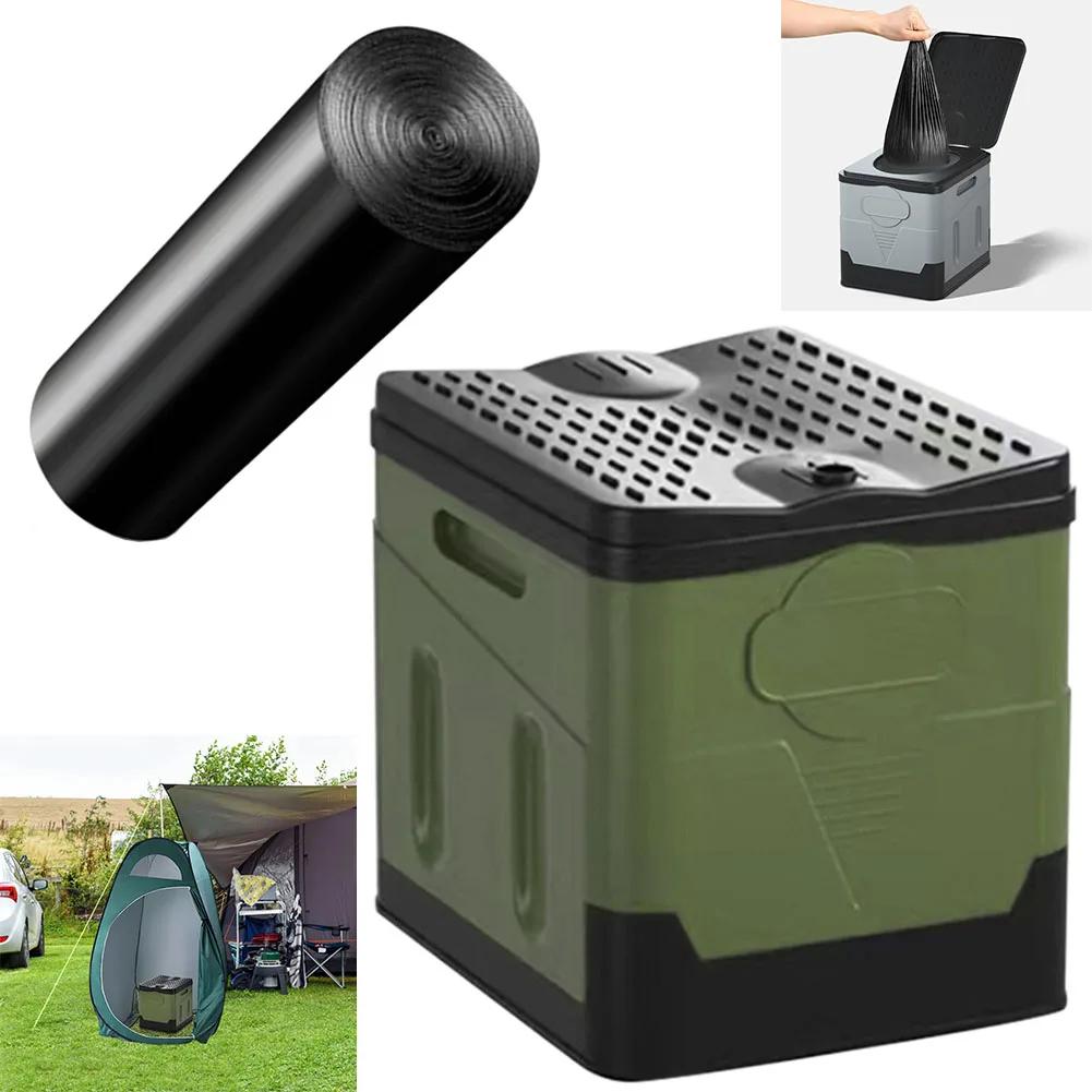 Portable Toilet Car Toilet Bucket Trash Can Travel Outdoor Camp Folding Toilet Reusable For Emergency Self-driving For Adult Kid