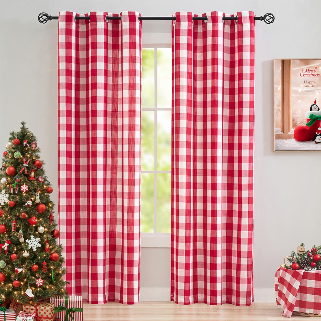 Single Panel Grid Curtains Perforated Window Screens Suitable Living Rooms Bedrooms Study Curtain Polyester Perfect For Sitting Room