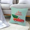 Cartoon Car Print Peach Skin Pillow Cover Christmas New Pillow Cover Wish Home Cushion Cover