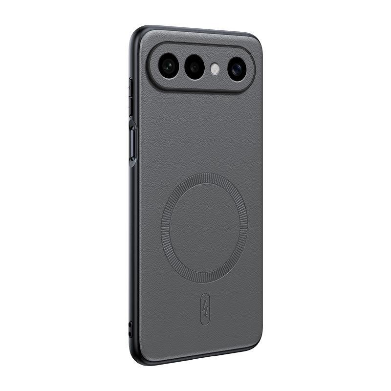 Applicable VIVO S50Pro mini plain leather magnetic mobile phone case S30Pro mini anti-drop S20 protective case