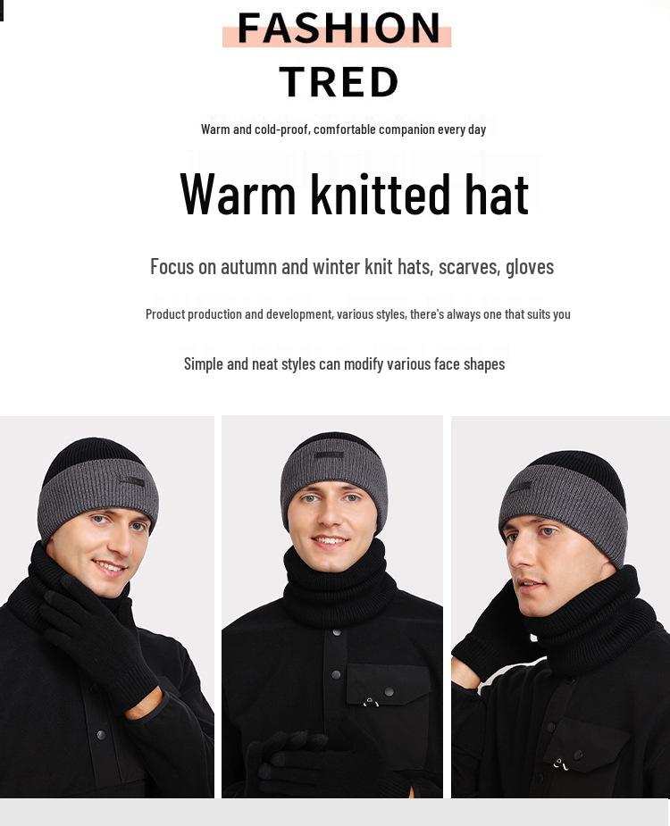 Dizangsa Herren Herbst/Winter Nackenwärmer Beanie - Kleines Gesicht Kälteschutz, Wärme und Ohrenschutz Strickmütze.