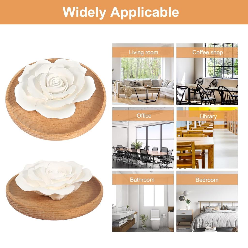 Rose Aromatherapy Stone Plant Essential Oil Lotus Diffuser White