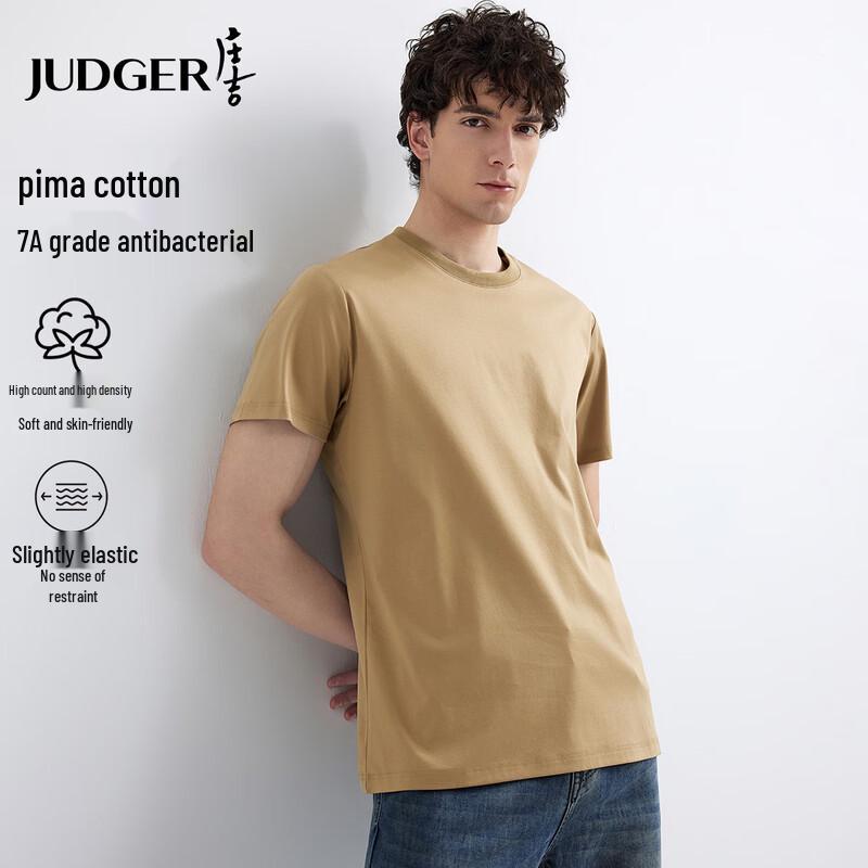 Zhuangji Men s Pima Cotton Crew Neck T-Shirt L