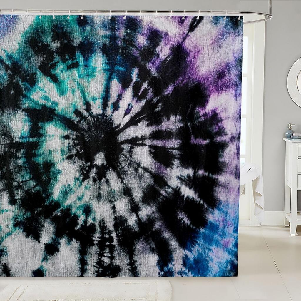 Shark Shower Curtain, 3D Shark Bath Curtain, Sea Animals Bathtub Shower Curtain Ocean Sea Wave Shower Stall Curtain Blue White