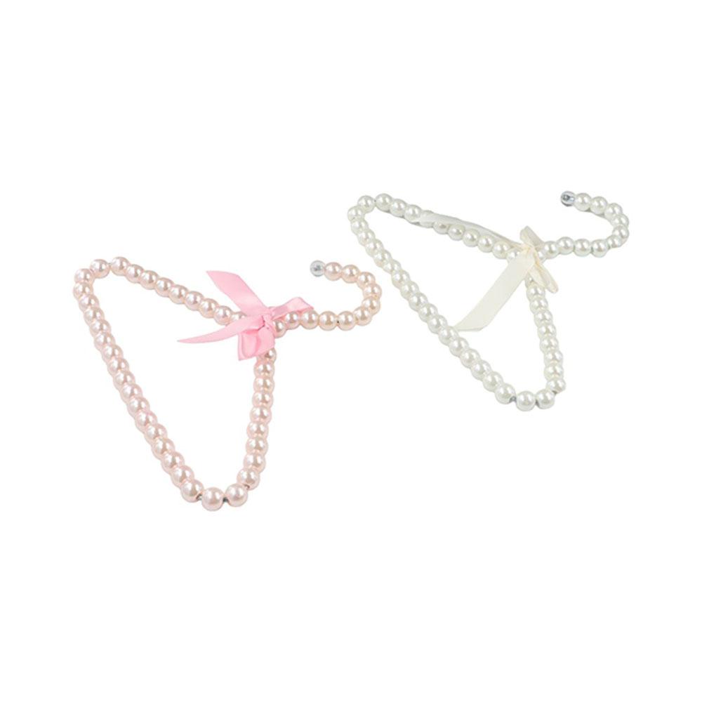 Children Home Plastic Simulated Pearl Clothes Peg Hanging Rack Organizer Pet Hanger Clothes Hanger