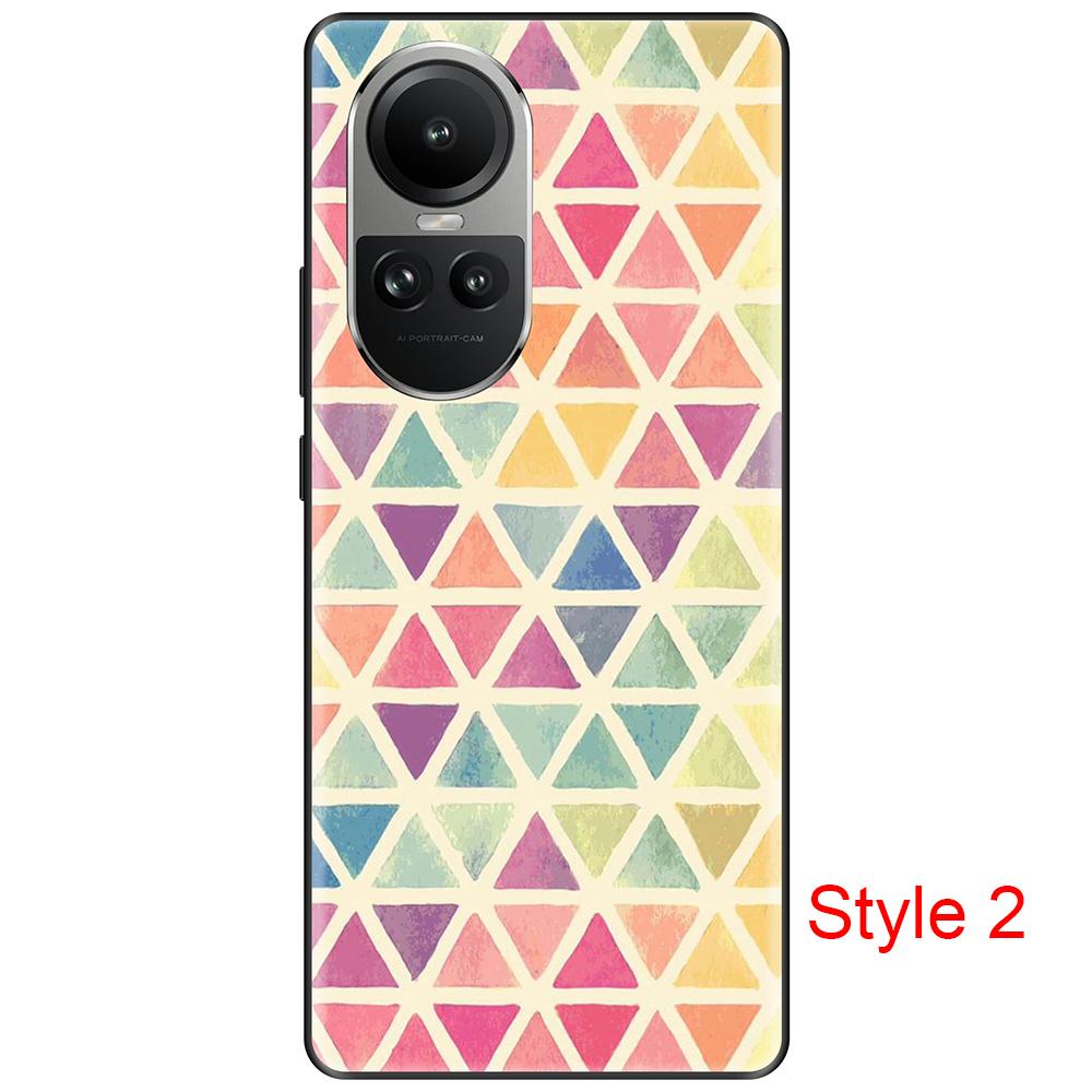 Black Case for Oppo Reno 10 10Pro 6.67inch Case On OppoReno10Pro Dust-proof Fundas Coque Etui Bumper Soft Tpu