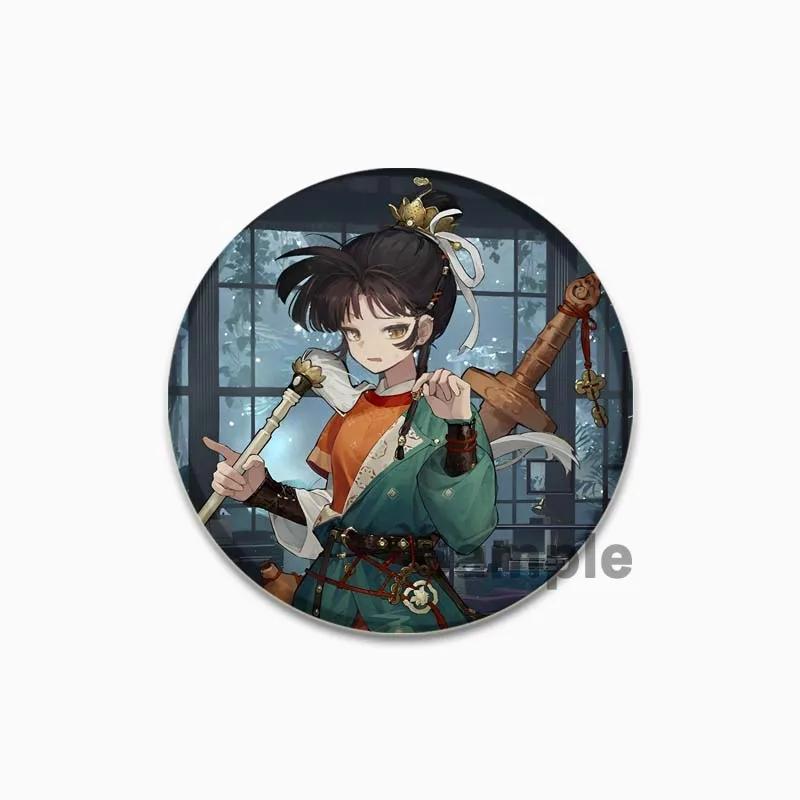 32/44/58mm Electronic Role Playing Games Badge Spathodea Ezra Desert Flannel Brooches Handmade Lapel Pins for Clothes Hat Backpack Jewelry