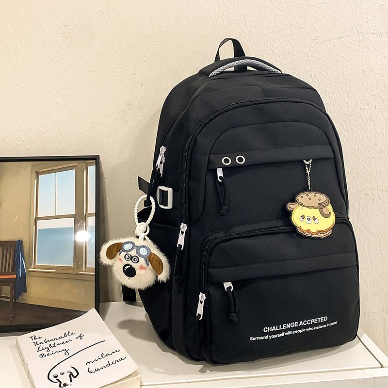 Small and Fresh Contrasting Colors Korean Version Mori Backpack Casual Large Capacity Junior High School Student Schoolbag Student Cute Backpack