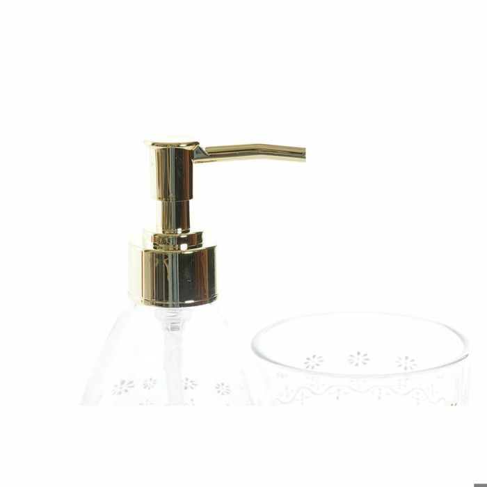 Ensemble de Bain - DKD HOME DECOR - Doré - Verre - ABS Plastique - Feuille d'une plante