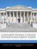 The Consumer Finance : College Students and Credit Cards Book