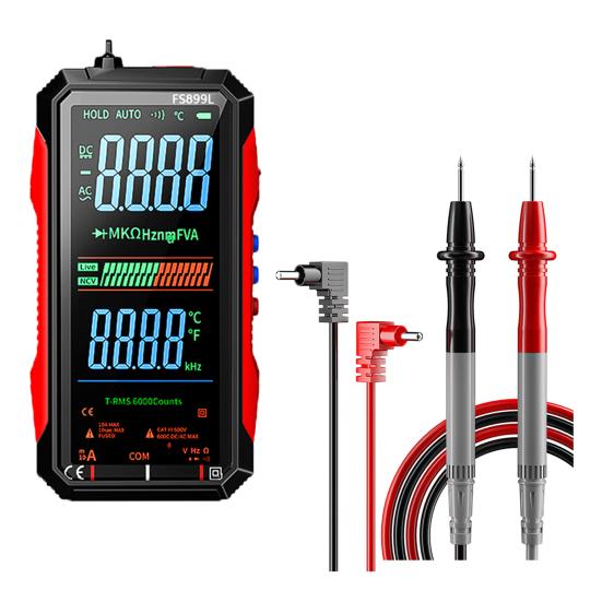 Rechargeable Smart Digital Multimeter Tester Fully Automatic Ambient Temperature Gauge Multimeter with Large Display Flashlight