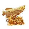 Feng Shui Gold Fish Figurine Alloy Sculpture Antique Decoration Figure for Business Opening Housewarming Gift