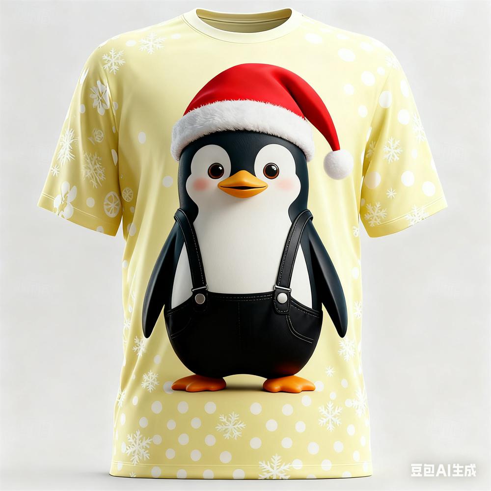 

Summer Round Neck 3D Christmas Cartoon Animal Pattern Printed Top Fashionable Casual Short Sleeved Children s Boy T-shirts 170