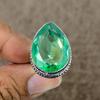 Tsavorite Genstone Handmade 925 Sterling Silver Jewelry Ring Size 6.5 KKG-462