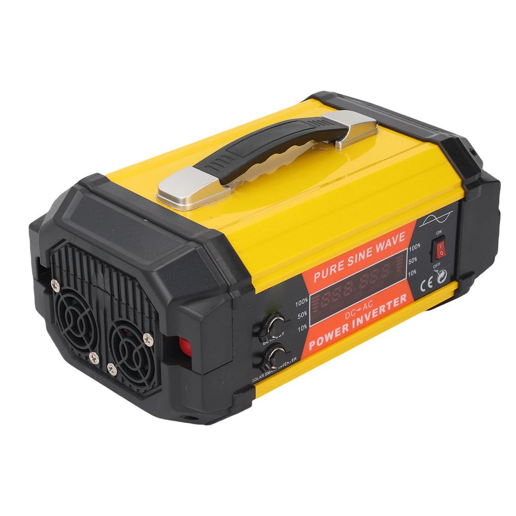 1000W Pure Sine Wave Power Inverter Car Inverter Solar Inverter with LCD Display 2 Outlets 2 USB 2 F