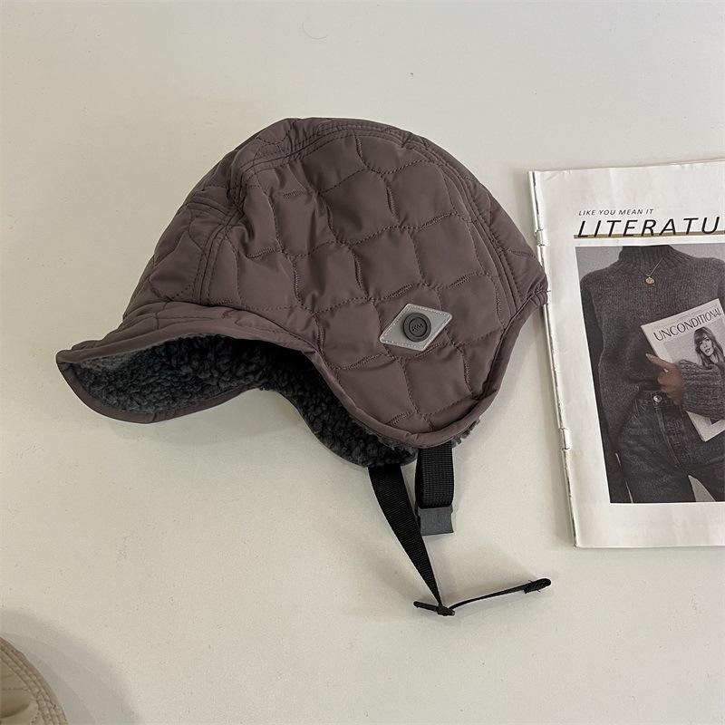 

Lei Feng hat Чоловіча та жіноча зимова потовщена та оксамитова тепла захисна вуха шапка для захисту вух на відкритому повітрі Шапка пілота для їзди на лижах на велосипеді M（56-58cm） сірий колір