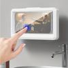 Bathroom Waterproof Phone Holder Home Wall Phone Case Stand Self-adhesive Touch Screen Rotatable Phone Bracket Shower Sealing