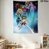 Saint Seiya Legend Sanctuary Tapestry Fashion Print Wallmounted Soft Background Cloth Work Of Art