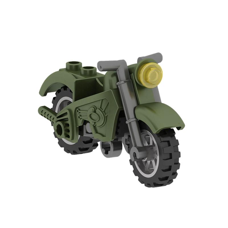 Militär-Motorrad Baustein Fahrzeugmodell Figuren Zubehör Soldaten WK2 Transporteinrichtung Polizei SWAT Spielzeug