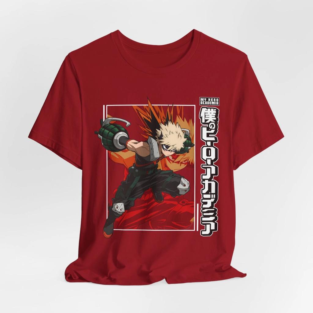 Explosive Hero Tee – Katsuki Bakugo Anime Shirt for Otaku & Manga Lovers