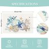 Bonhause Nautical Coastal Placemats Set of 4, 12x18 Inch Beach Starfish Seashell Ocean Coral Summer Kitchen Dining Table Mats Washable Place Mats for