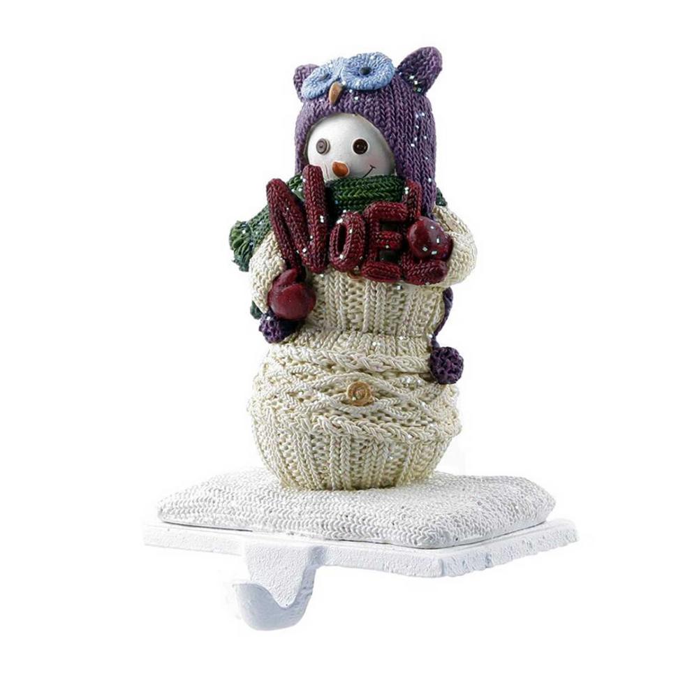 Stocking Hooks Resin Metal Stocking Hanger Snowman With Owl Little Bear Reindeer Heats Stocking Holder Christmas New Year Decor