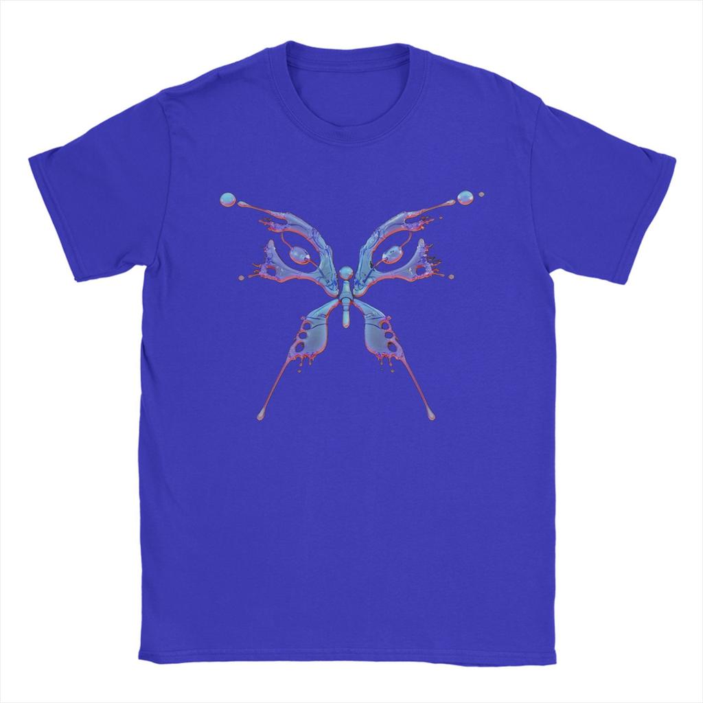 Funny Katys Perrys Butterfly T-Shirts Men Round Neck Pure Cotton T Shirts  Short Sleeve Tees Plus Size Clothes
