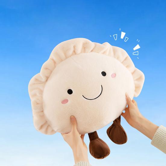 Dumpling Plush Pillow Soft Stuffed Food Toy for Sofa Bed Car Cute Cushion Cozy Backrest for Living Room Bedroom