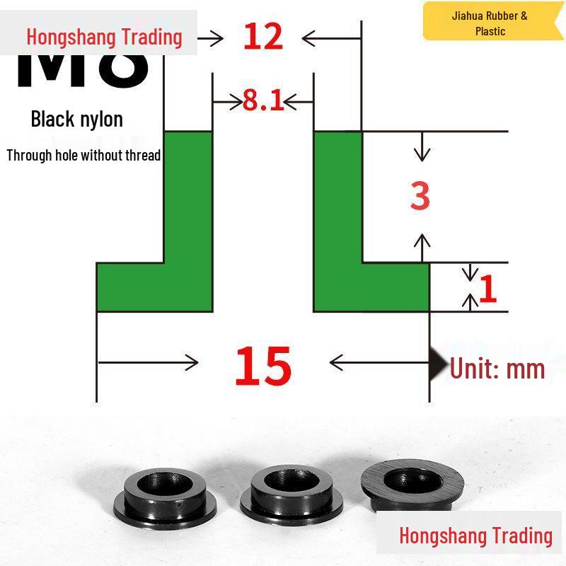 Step T-Shaped Nylon Insulating Bushing Washer, M3-M35 Thread Protection Spacer