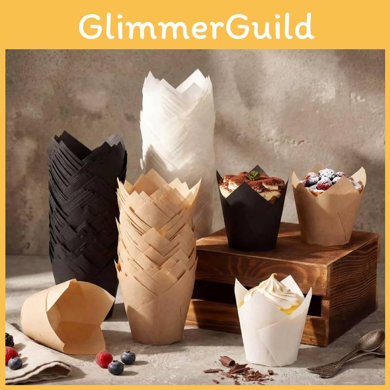 Muffin Paper Cups High Temperature Oilproof Baking Cups For Pastry Shops And Home Baking