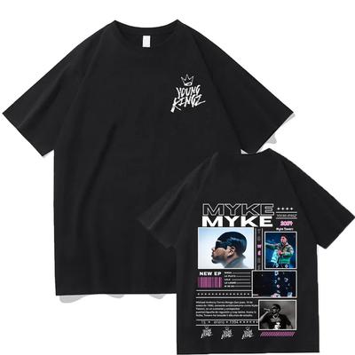 2026 Rapper Myke Towers Graphic Print T-shirts Men Women Fashion Hip Hop Crewneck Tshirt Unisex Casual Oversized Short Sleeve T Shirts