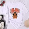 2025 New Funny Women Graphic T Shirts Kawaii Belle Disney Princess Women Clothes Summer Clothes Women Tops