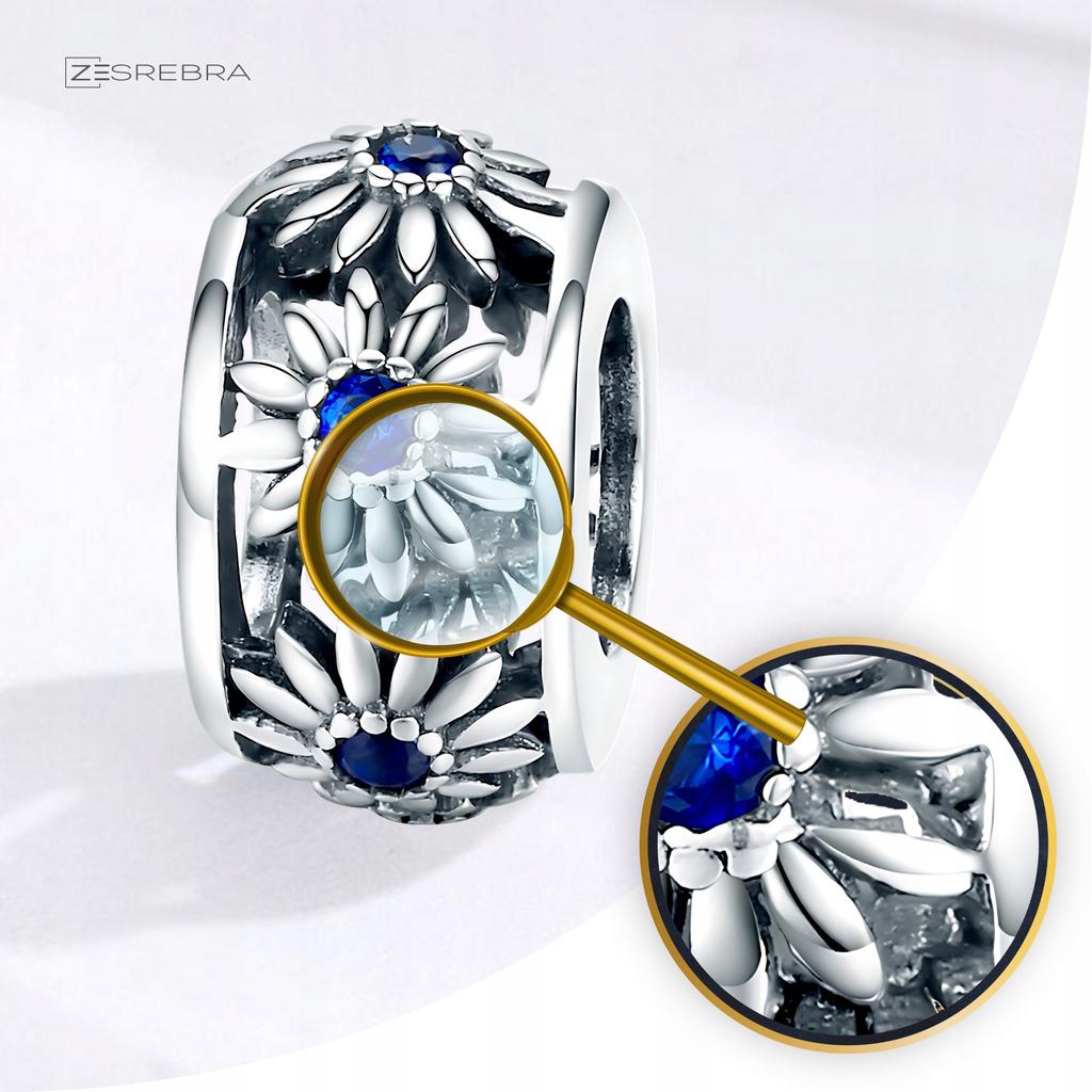 Charms Flowers Bead Beads Cubic Zirconia Charms Pr 925 S925