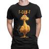 Funny F-Caw-F Chicken Meme Men T Shirts Dark Humor Unique Tee Shirt Short Sleeve Crewneck T-Shirts 100% Cotton Gift Clothing