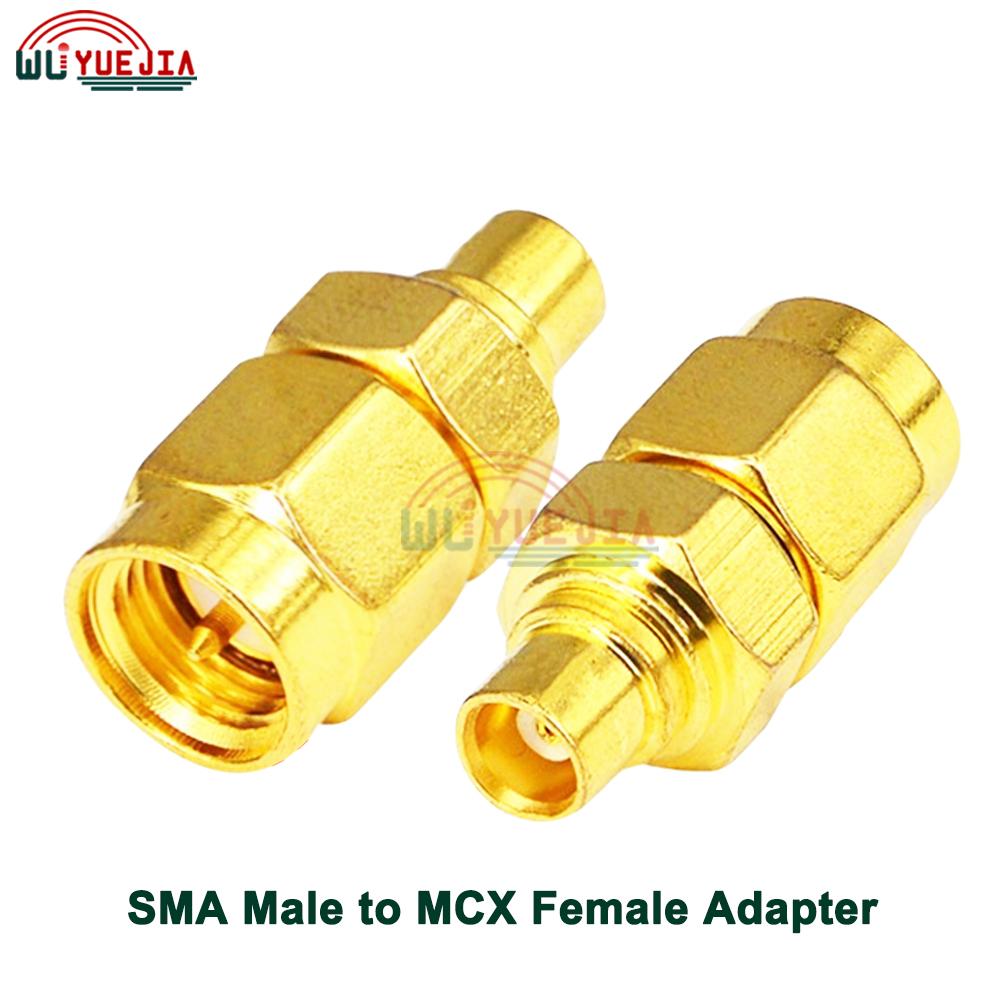 2Pcs/Lot RF Adapter SMA to SMB/SMC/MCX/MMCX Male Plug or Female Jack Straight 50 ohm RF Coaxial Connector Gold Plated Brass
