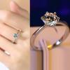 Diamond Ring For Woman Beautiful Simulated Moissanite Finger Ring  Noble Wedding Party Jewelry