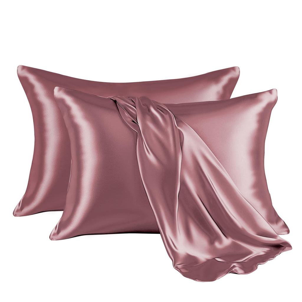 100% Silky Smooth Solid Color Pillowcase Like Silk Satin Pillow Cover Hair Beauty Soft Comfortable Pillow Case Home Decor