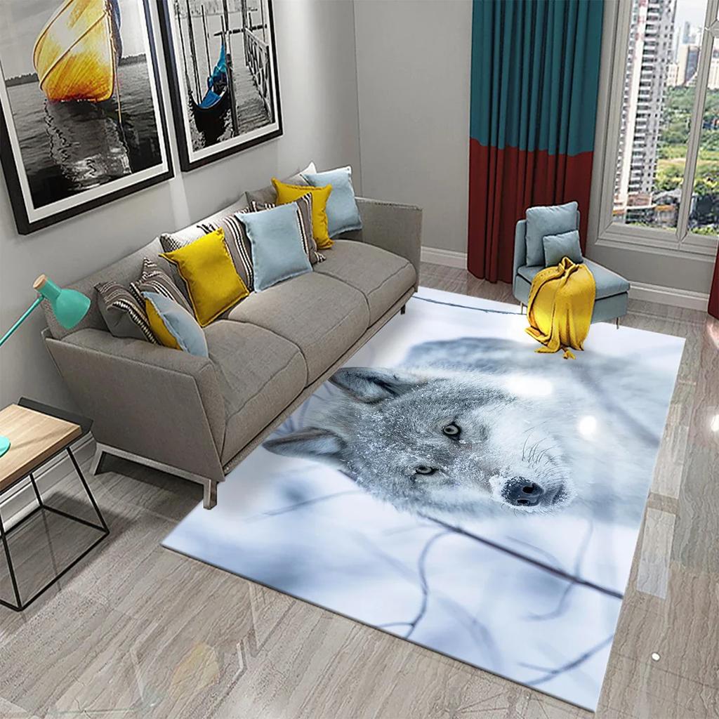 Wolf Carpet Household Rug for Children's Bedroom Living Room Chair Bedside Modern Simple Floor Mat Bathroom Kitchen Non-slip Mat