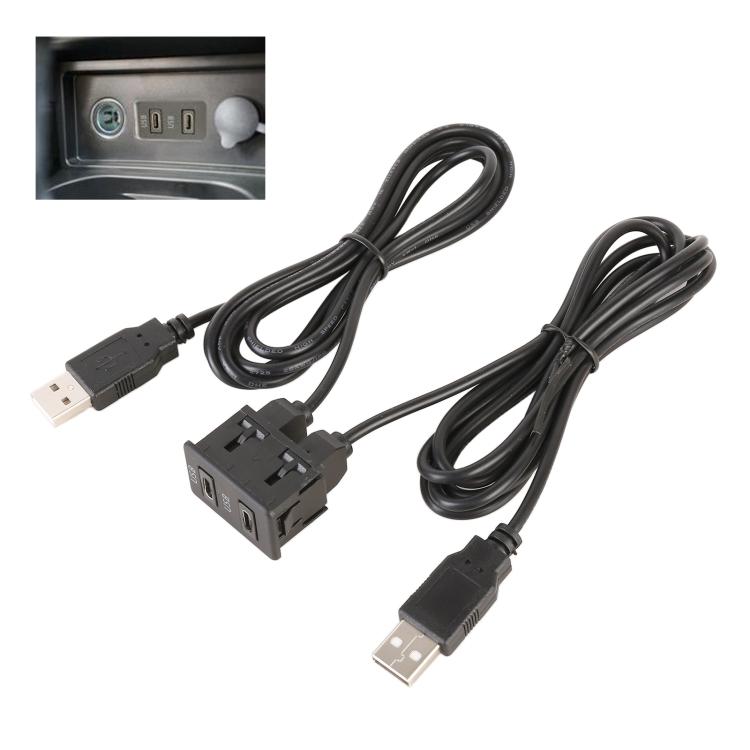 

Car Universal Modification Dual Type-C Interface Type-C+Type-C