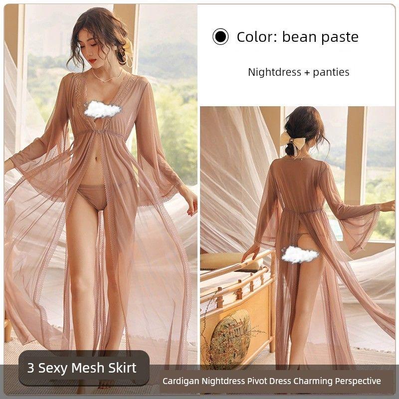 

Мода Плюс Размер Сексуальная Пижама Соблазн Длинное Интимное Сексуальный Наряд Ролевая Игра Вырез Костюм Стиль Чистое Желание Ночная Сорочка Bean paste color 160 (M)