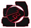 Velour Floor Mats with Red Edge For: Ford Mondeo MK5 Sedan, Station Wagon (2015-)