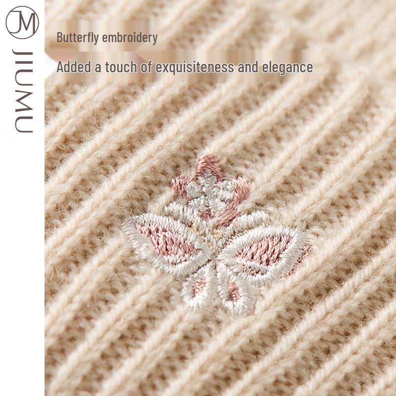 JIUMU Women's Autumn/Winter Pure Wool Touchscreen Knitted Gloves