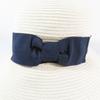 Used Good Condition anySiS Ribbon Straw Hat Hat Wide Brim Hat Off-White Navy Ladies Old Clothes Used USED