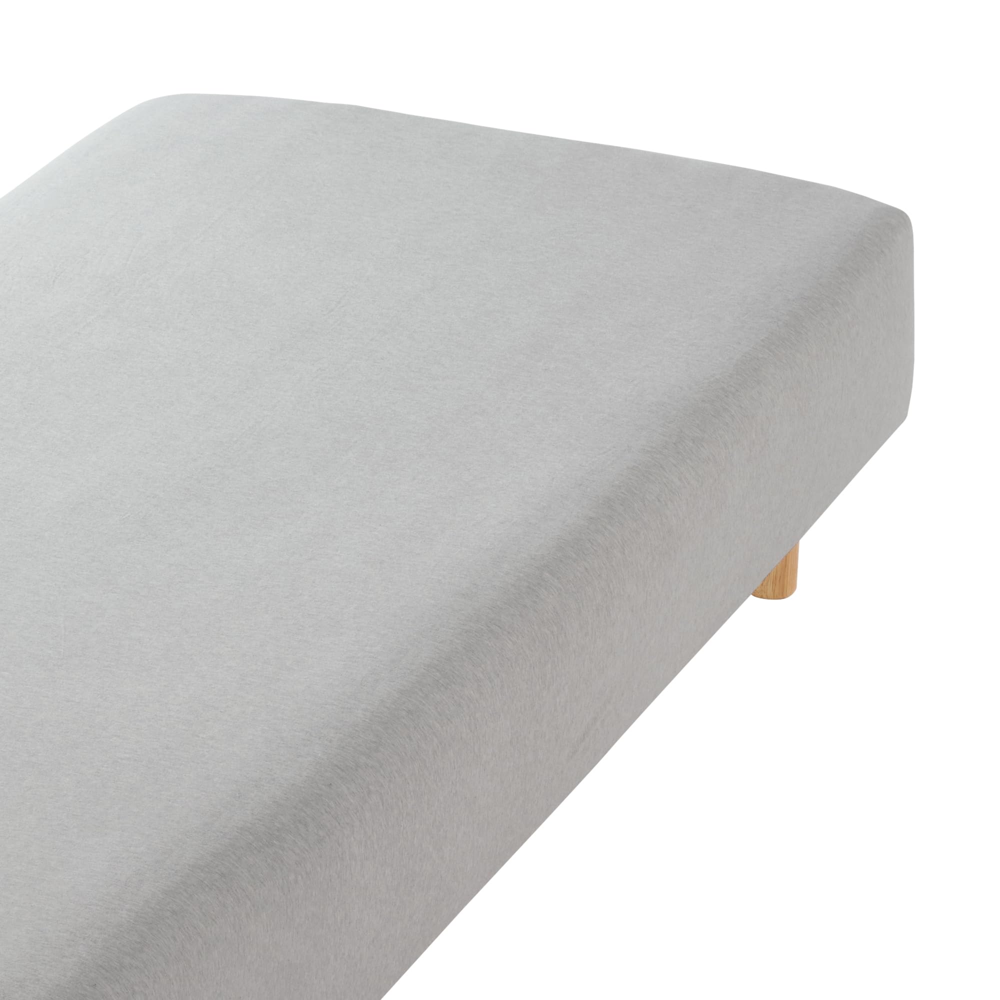 

MUJI cotton sheeting fitted sheetSD heather gray 84374562