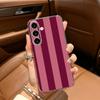 Burgundy White Stripe Clear Phone Case for Samsung Galaxy A71, A70, A52, A51, A40, A30