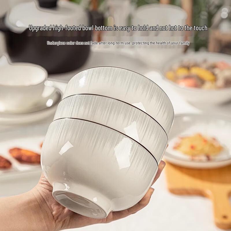 Zhishi 57-Piece Underglaze Ceramic Dinnerware Set