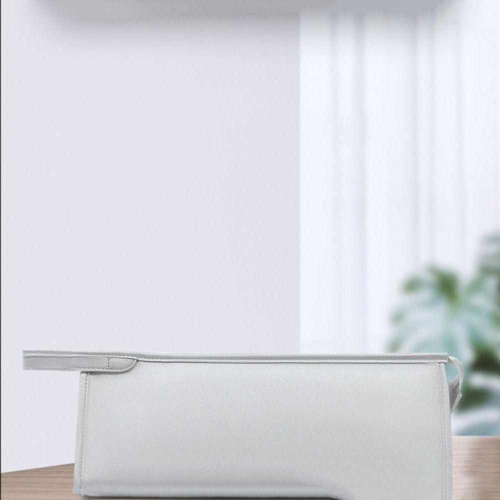 PU Leather Hair Dryer Storage Bag Waterproof Large Capacity Travel Storage Bag Durable Dustproof Portable Travel Case