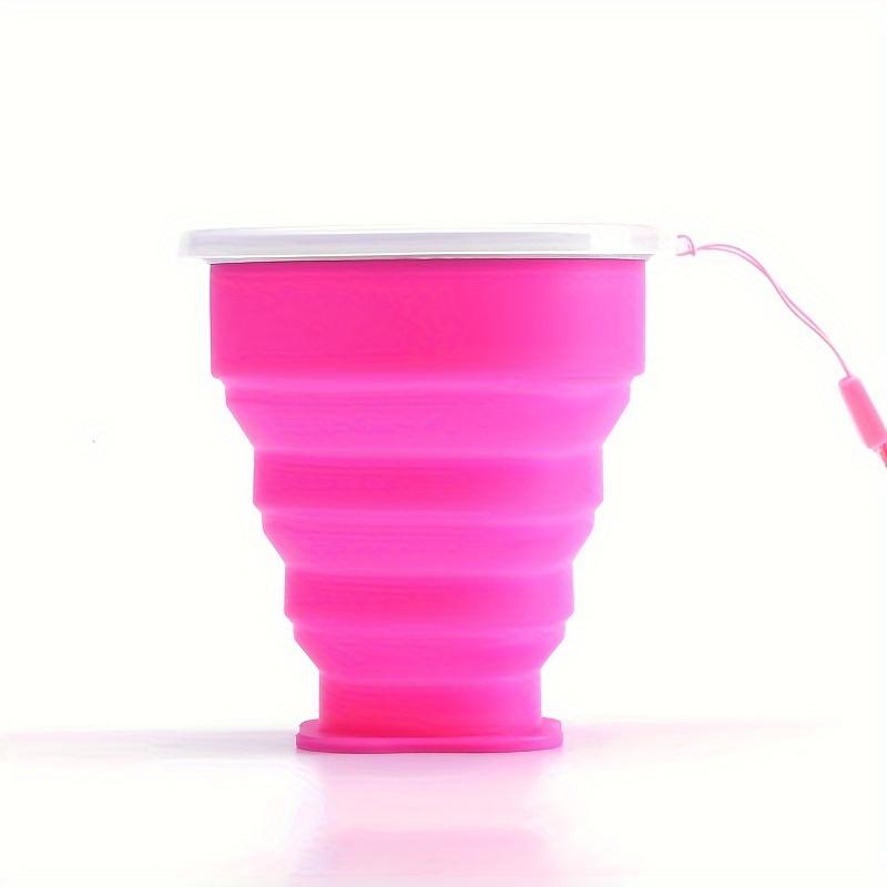 Outdoor Silicone Folding Cup with Lid: Portable for Camping, Hiking & Travel