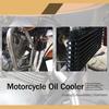 Motorcycle Oil Cooler, Universal Engine Oil Cooler Cooling Radiator Accessory for 125-250CC Motorcycles ATV Dirt Bike 5 Row Replacement