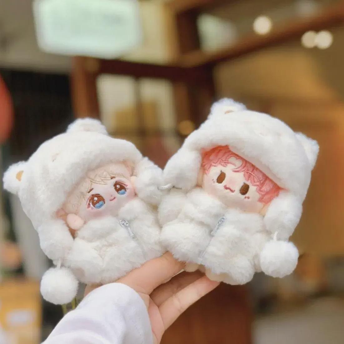 

10 см Хлопковая кукольная одежда Baby Bear Puff Cream Puff